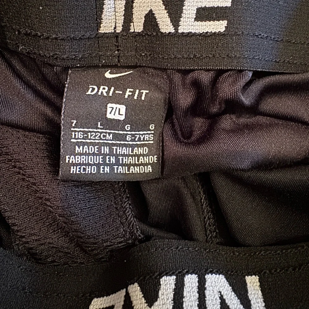 Nike Kids Black and Neon Yellow Shorts
